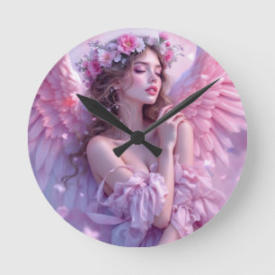 Relógio Redondo Blush of Heaven: O Anjo do Céu Petal