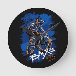 Relógio Redondo Bmx Bicycle Urban Graffiti streetwear 