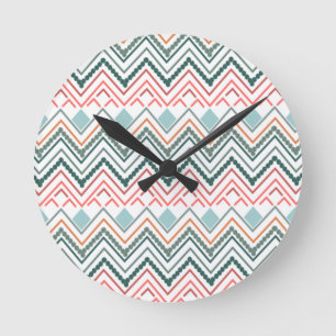 Relógio Redondo Boho Chevron 