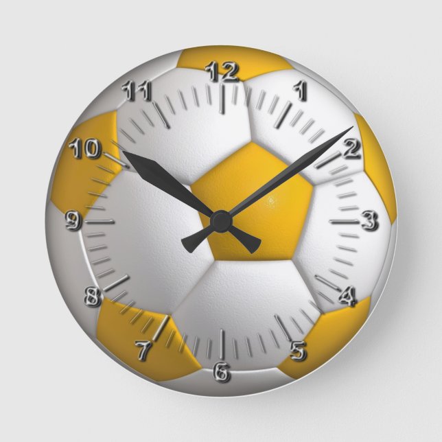 Relógio Redondo Bola de futebol (Frente)