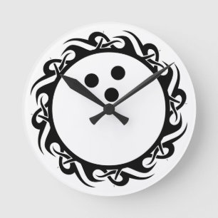 Relógio Redondo boliches tribais