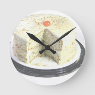 Relógio Redondo Bolo Branco