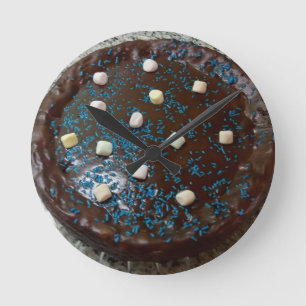 Relógio Redondo Bolo de chocolate