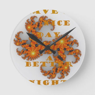 Relógio Redondo Bom dia e melhor noite