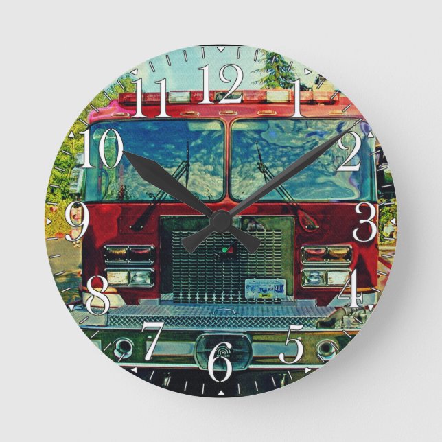 Relógio Redondo Bombeiros de combate a incêndios e salvamento (Frente)