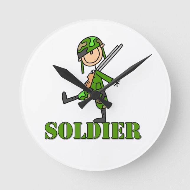 Relógio Redondo Boneco de Soldado (Frente)