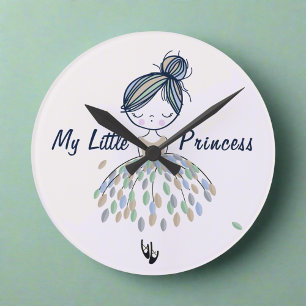 Relógio Redondo Bonita Ballerina Princesa Nursery Girly Gift