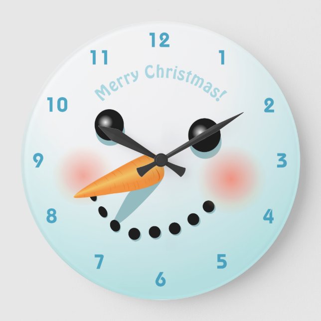 Relógio Redondo Bonita Cabeça De Neve Com Roy Cheeks (Frente)