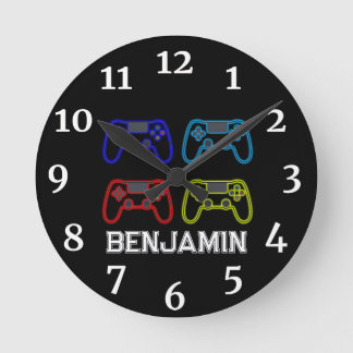 Relógio Redondo Boys Playstation Personalizado Clock