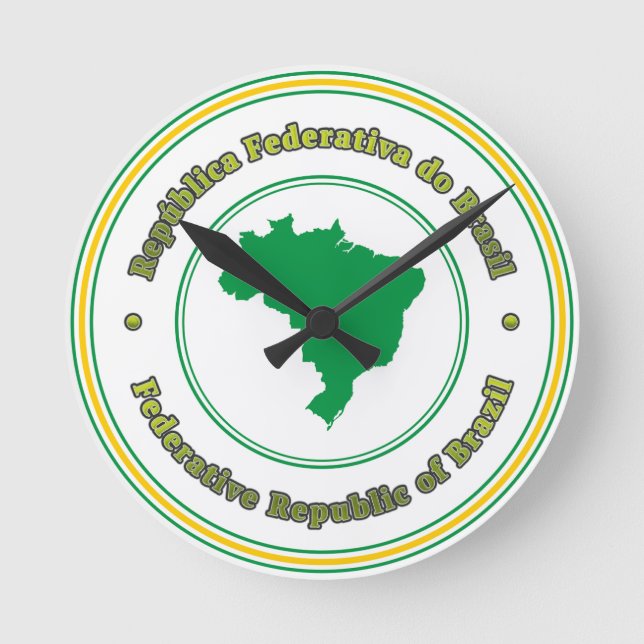 Relógio Redondo Brasil (Frente)