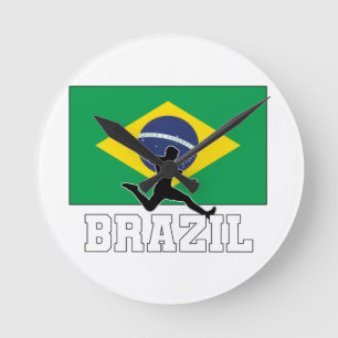 Relógio Redondo Brasil: Equipe Nacional de Futebol Bloco Redondo
