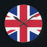 Relógio Redondo British Union Jack Flag<br><div class="desc">Bandeira nacional da Grã-Bretanha e da Irlanda do Norte Excelente A bandeira do Reino Unido, também conhecida como bandeira da União ou bandeira da União, teve origem em 1801 com a união da Grã-Bretanha e da Irlanda Excelentes. Consiste numa combinação das bandeiras da Inglaterra, da Escócia e da Irlanda, e...</div>
