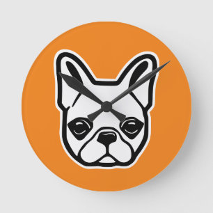 Relógio Redondo Buldogue Francês