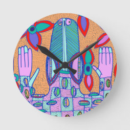 Relógio Redondo Bum do Crocodilo na Praia