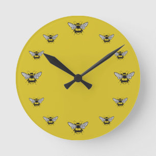 Relógio Redondo Bumble Bee Round Clock