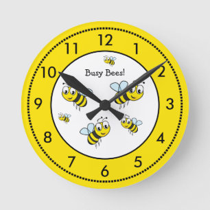 Relógio Redondo Bumble Bee Teacher's Round Clock