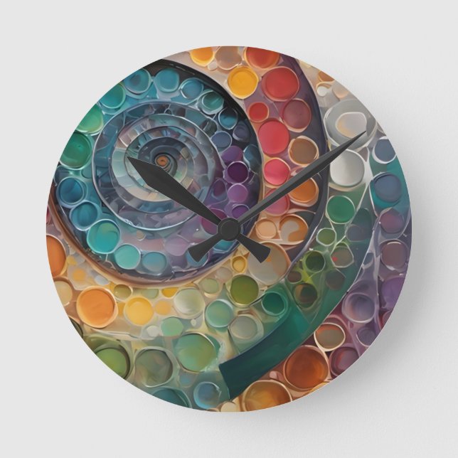 Relógio Redondo bunt und modern, Dekokissen (Frente)