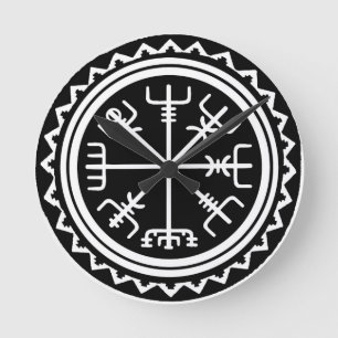 Relógio Redondo Bússola Viking Vegvisir