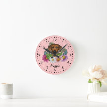 Cabeça de cão Ridgeback da Rodésia com flores silv