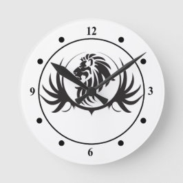 Relógio Redondo Cabeça preta dos leões