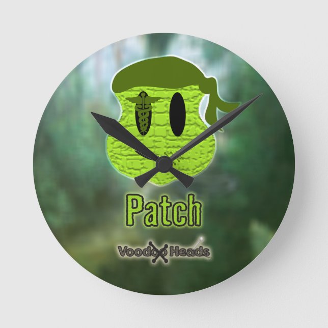 Relógio Redondo Cabeças Voodoo ~ Pântano (Frente)