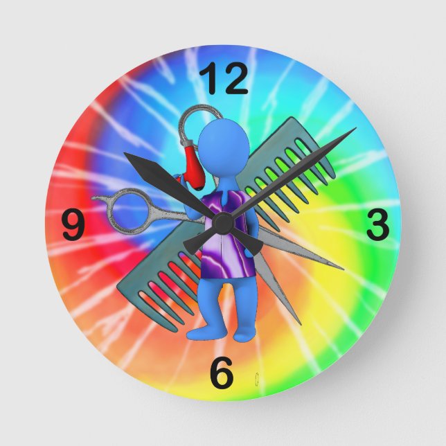 Relógio Redondo Cabeleireiro (Frente)