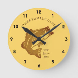 Relógio Redondo Cabina da família Fish Fry