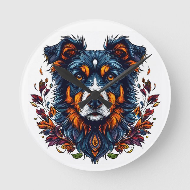 Relógio Redondo Cachorro Fofo (Frente)