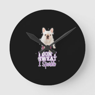 Relógio Redondo Cachorro Francês Sparkle Para Cachorro Por Cachor