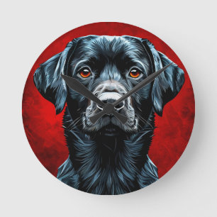 Relógio Redondo Cachorro labrador fofo
