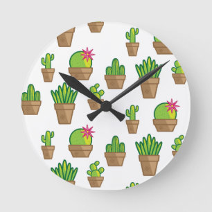 Relógio Redondo Cactus
