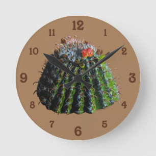 Relógio Redondo Cactus Acrylic Wall Clock