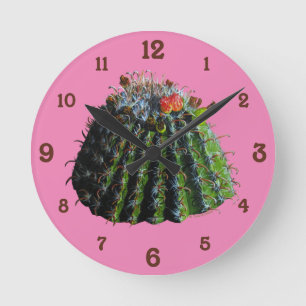 Relógio Redondo Cactus Acrylic Wall Clock