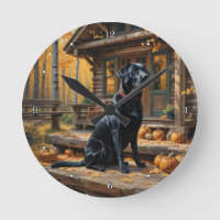 Café preto Labrador Retriever Log Cabine