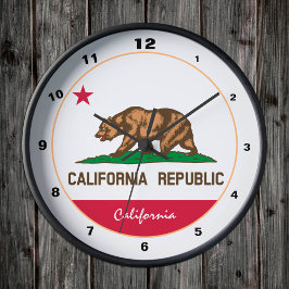 Relógio Redondo California Flag & California fashion /design EUA