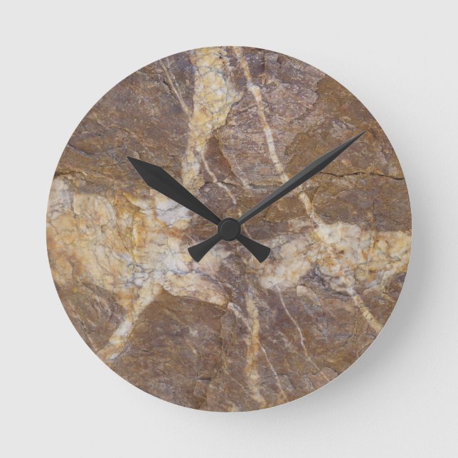 Relógio Redondo caligrafia sobre pedra (Frente)