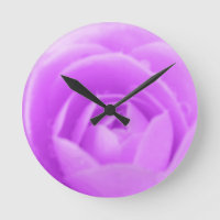 Camellia Purple Wall Clock