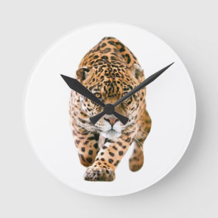 Relógio Redondo Caminhando Olhos de Jaguar