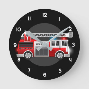 Relógio Redondo Caminhão de bombeiros