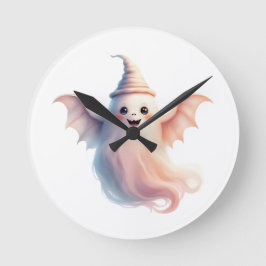 Relógio Redondo Camisa de Dia das Bruxas Spooky - Fantasma Engraça