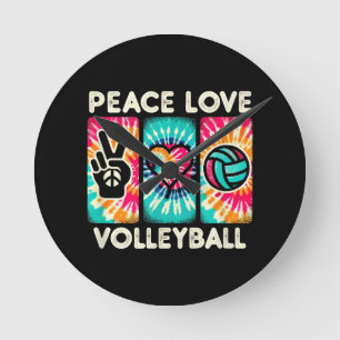 Relógio Redondo Camisa De Voleibol Para Mulheres Adolescentes Amor