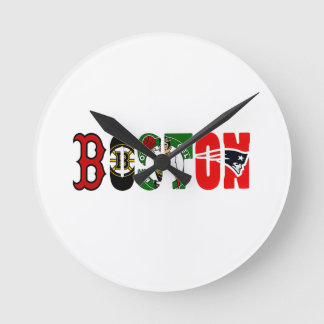 Relógio Redondo Camiseta Oficial das Equipes Desportivas de Boston