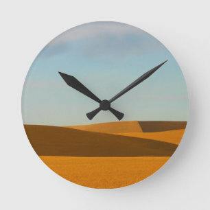 Relógio Redondo Campos de trigo dourados na região de Palouse
