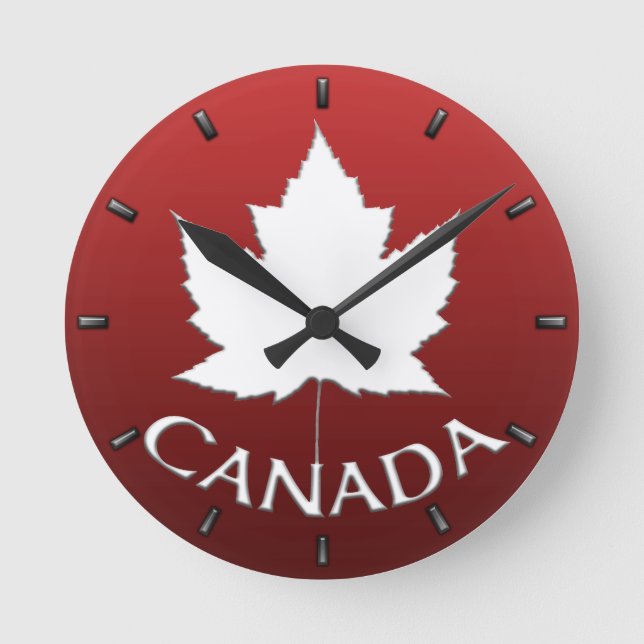 Relógio Redondo Canada Clock Canada Souvenir Wall Clocks Customize (Frente)