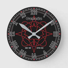 Relógio Redondo Canadá desde 1867