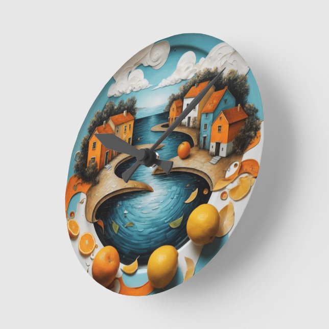 Relógio Redondo Canal Cozy (Ângulo)