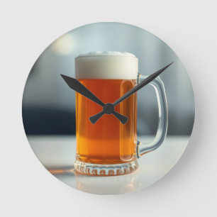 Relógio Redondo Caneca de cerveja