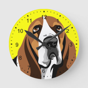 Relógio Redondo Cão Basset Hound