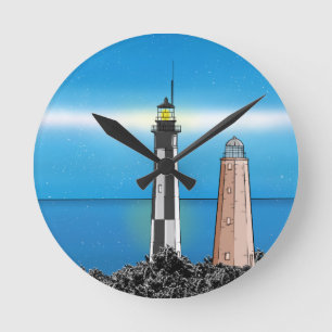 Relógio Redondo Cape Henry Lighthouse Virginia Chesapeake Bay