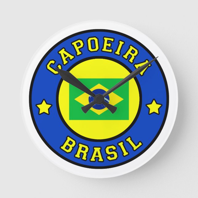 Relógio Redondo Capoeira Brasil (Frente)